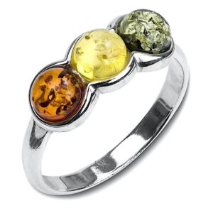 Ian and Valeri Co. Multicolor Amber Sterling Silver Designer Ring