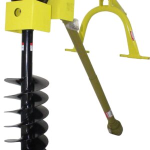 Titan Attachments 30 HP 3 Point Post Hole Digger with 9in Auger Attachment, PTO Powdered Digger, Compact Tractor Attachment for Fence Posts, Deck and Building Frames, Plant Trees and Shrubs