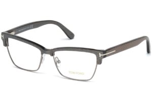 tom ford tf5364 rectangular eyeglasses ft5364 (020 chalkstripe gray/palladium, 53)