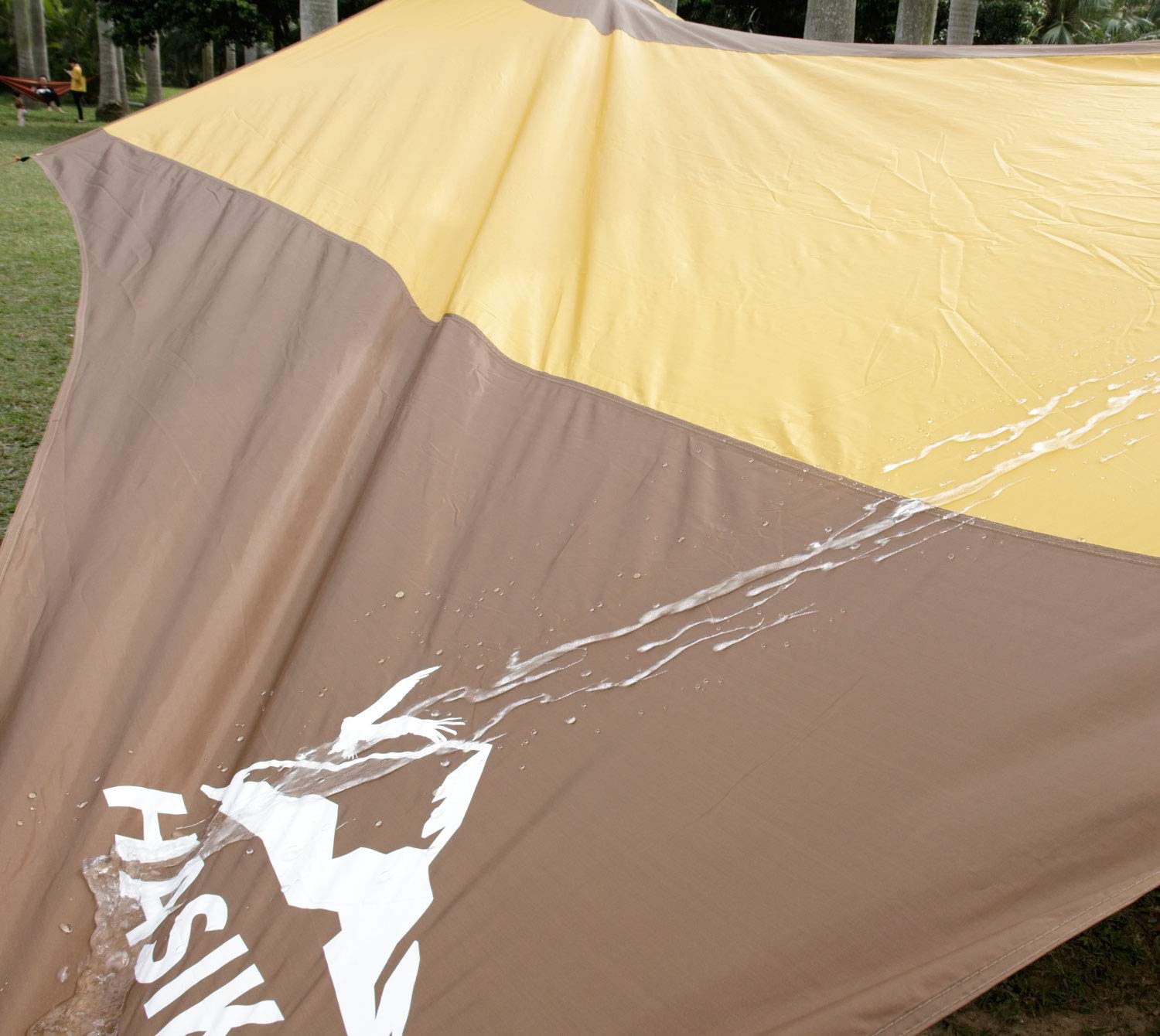 Hasika Camping Tent Tarp Extremely Large Canopy with 4 Poles Ripstop Sun Shelter Rainly for SUV Truck Picnic Activities