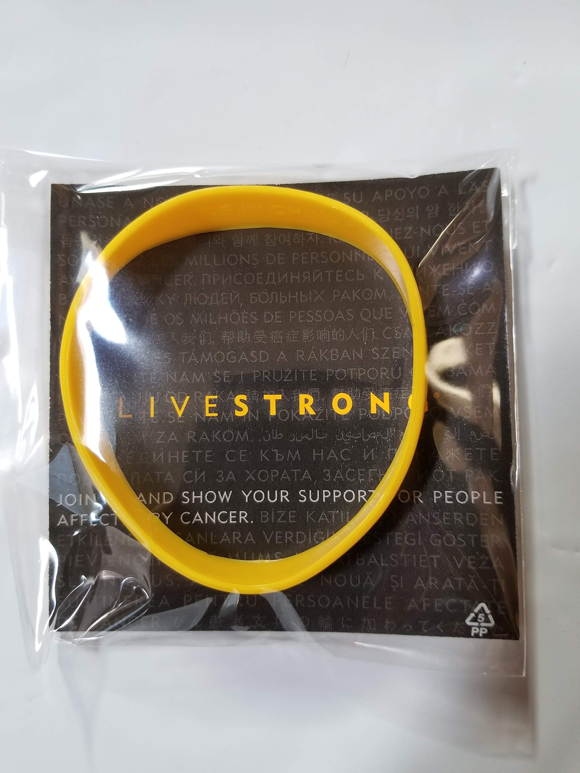 LIVESTRONG BRACELETS 3 PACK ADULT SIZE SILICONE WRISTBANDS YELLOW LIVE STRONG BRACELET RUBBER BRACELETS