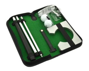 neon executive gift portable golf putter set kit with ball hole-cup for travel indoor golf putting practice