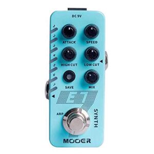 mooer m702 e7 synth micro fx pedal, 5.0 cm*10.0 cm*6.0 cm, blue