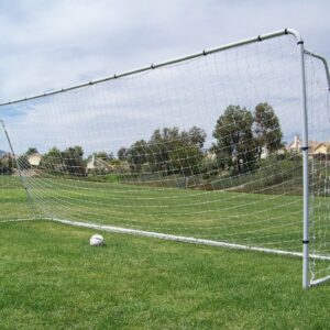 Official Size 24 X 8 X 5 Ft. Steel Soccer Goal. Heavy Duty Frame w/Net. Tournament, Regulation Size. Professional Portable Practice Training Aid. 24 X 8, 24x8(1Net)