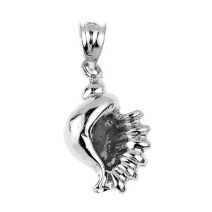 925 sterling silver seashell charm pendant