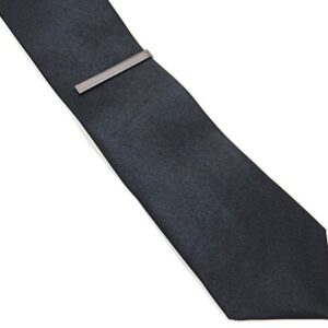 Tie Clip Bar Metallic Finish - Firm Hold and Perfect For Skinny Ties (Gunmetal)