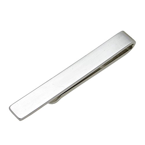 Tie Clip Bar Metallic Finish - Firm Hold and Perfect For Skinny Ties (Chrome)