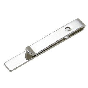 Tie Clip Bar Metallic Finish - Firm Hold and Perfect For Skinny Ties (Chrome)