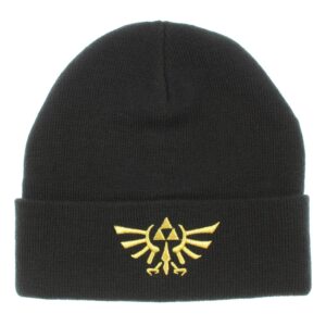 Bioworld Legend Of Zelda Wingcrest Triforce Knit Cuff Beanie Hat Cap