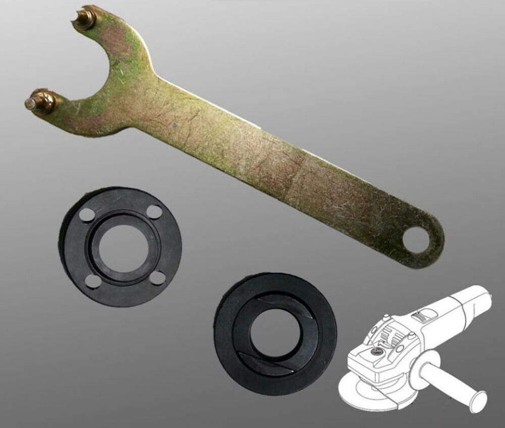 Grinder Flange Lock Nut Wrench Kit for Dewalt Milwaukee Makita Bosch Black & Decker Ryobi 4.5" 5" 5/8-11 Spanner