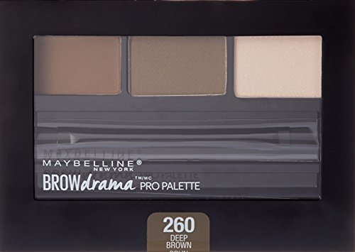 Maybelline New York Brow Drama Pro Eyebrow Palette, Deep Brown, 0.1 oz.