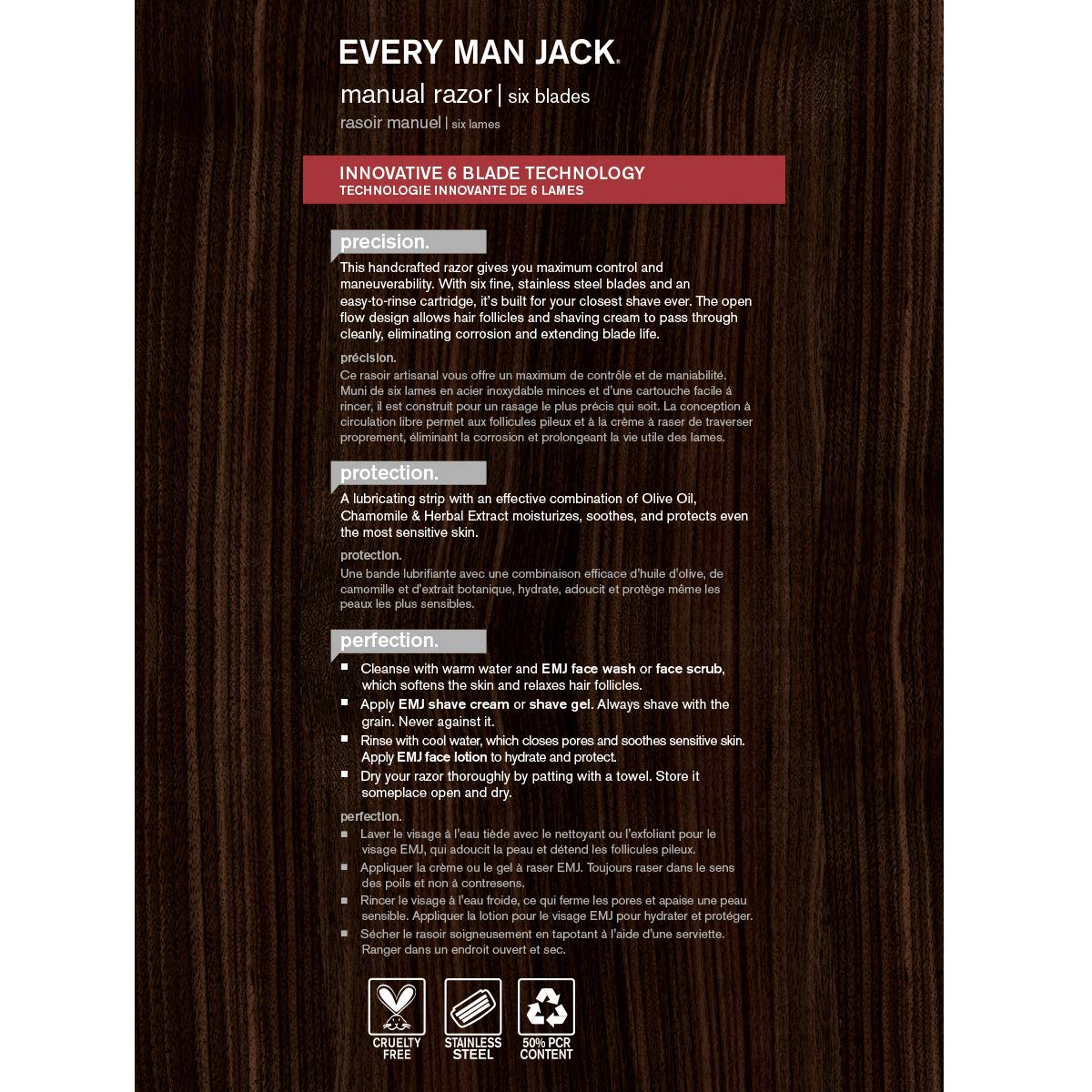 Every Man Jack Manual Razor - Chrome,(1 Pack)