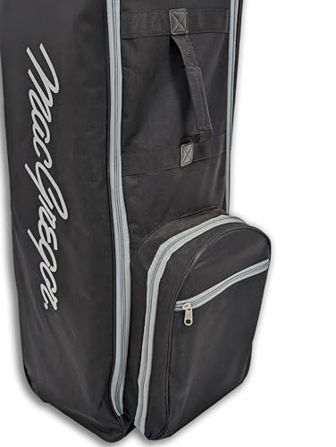 MACGREGOR Golf MACTC003SD MACTEC Deluxe Wheeled Golf Travel Cover Bag, Black/Black