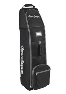 macgregor golf mactc003sd mactec deluxe wheeled golf travel cover bag, black/black