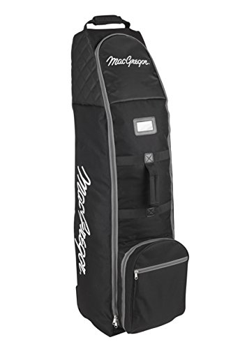 MACGREGOR Golf MACTC003SD MACTEC Deluxe Wheeled Golf Travel Cover Bag, Black/Black