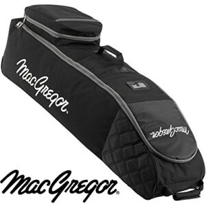 MACGREGOR Golf MACTC003SD MACTEC Deluxe Wheeled Golf Travel Cover Bag, Black/Black