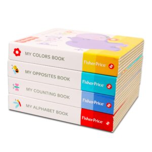 Fisher-Price "My First Books Set of 4 Baby Toddler Board Books (ABC Book, Colors Book, Numbers Book, Opposites Book)