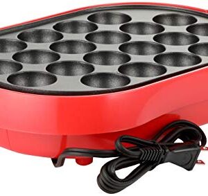 Yamazen (YAMAZEN) takoyaki device (with flat plate) 20 baked removable plate type Red YOC-W200 (R)