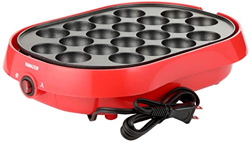 Yamazen (YAMAZEN) takoyaki device (with flat plate) 20 baked removable plate type Red YOC-W200 (R)