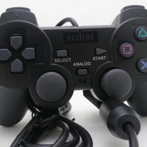 NEXiLUX PS2 Controller Compatible with Sony Playstation 2 & Ps1 / Psone, Black