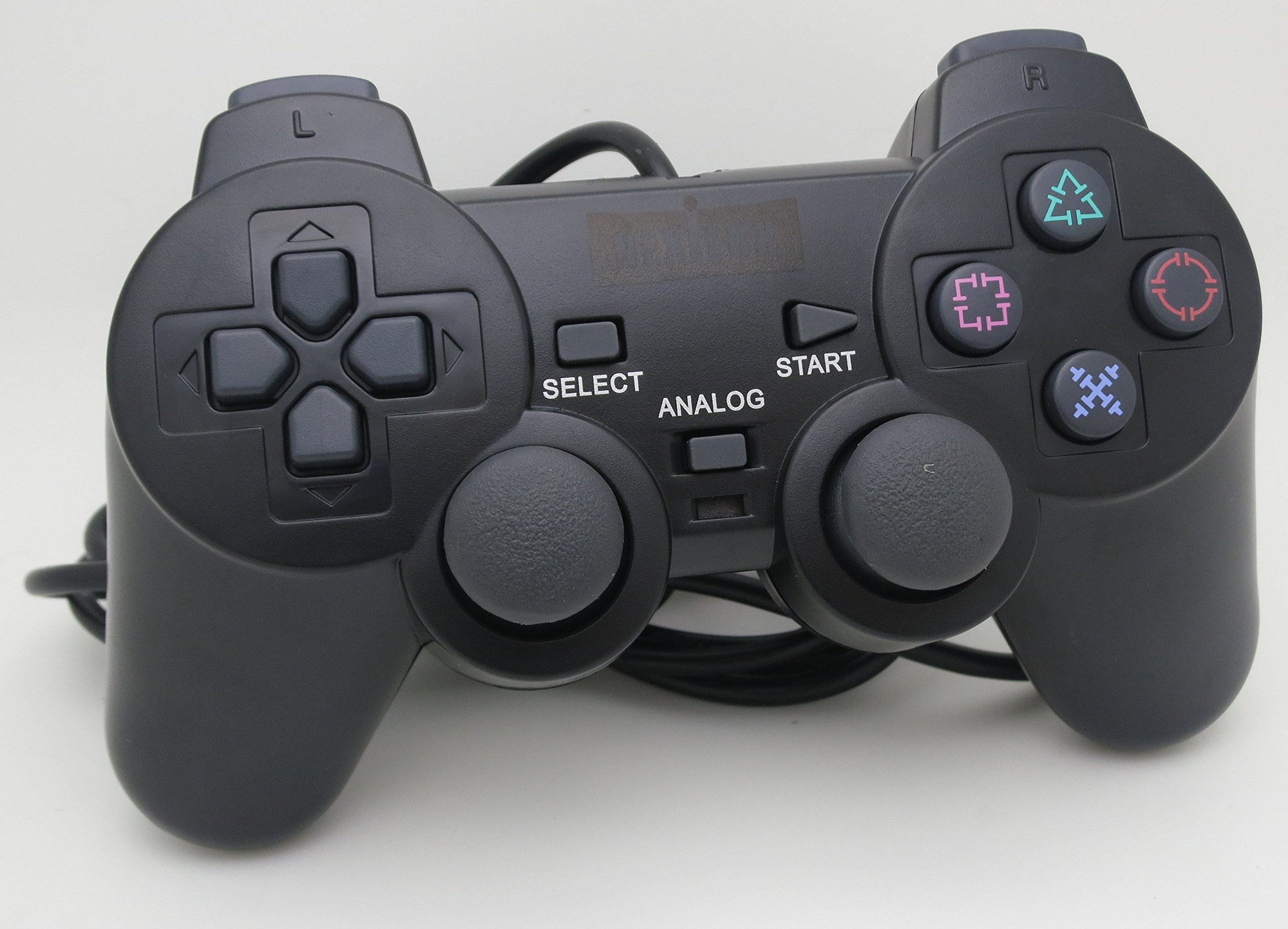 NEXiLUX PS2 Controller Compatible with Sony Playstation 2 & Ps1 / Psone, Black