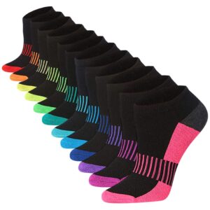 Tipi Toe Colorfut Women's 12-Pairs Low Cut Athletic Sport Peformance Socks WS17