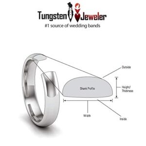 Free Personalized laser engraving Ring for Men and Ring for Women His & Her's 8MM/6MM Brush Center Step Edge Tungsten Carbide Wedding Band Ring Set Wedding Band Ring Ideal Rings for couples