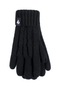 heat holders women's standard pair of gloves, black, small/medium