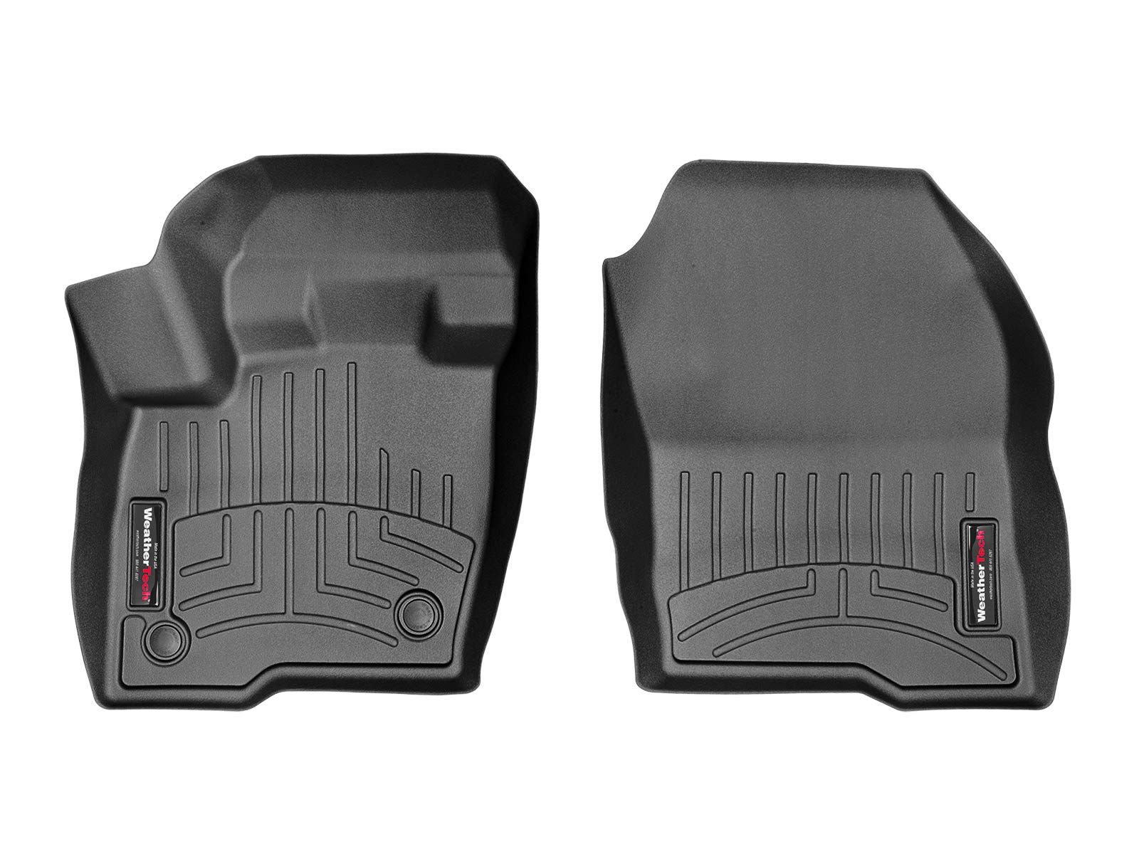 WeatherTech Custom Fit FloorLiners for Ford Edge, Edge ST - 1st Row (448151), Black