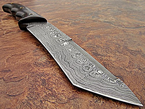 Poshland TR-170 Custom Handmade Damascus Steel 10 Inches Tanto Knife - Perfect Grip G10 Handle