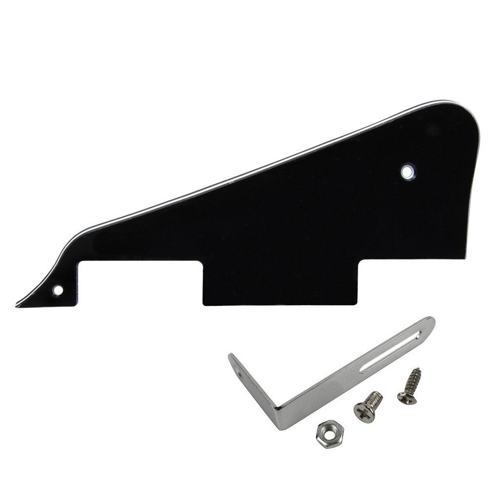 IKN LP Style Pickguard 3Ply Black with Bracket with Screws LP Pickguard Set