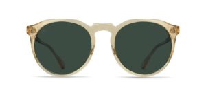 raen remmy 49 polarized round sunglasses, champagne crystal, 49 mm