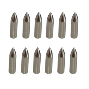 I-Sport 100 Grain Glue on Field Points Archery Replacement Practice Target Arrow Tips 12 Pack