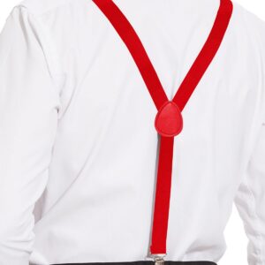 habibee Solid Color Mens Suspender Y Shape with Strong Clips Adjustable Braces