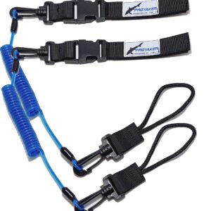 PROYAKER Heavy Duty Tackle and Gear Fishing Rod Leash for Offshore Boat and Kayak Fishing (2 PROYAKER LEASHES)