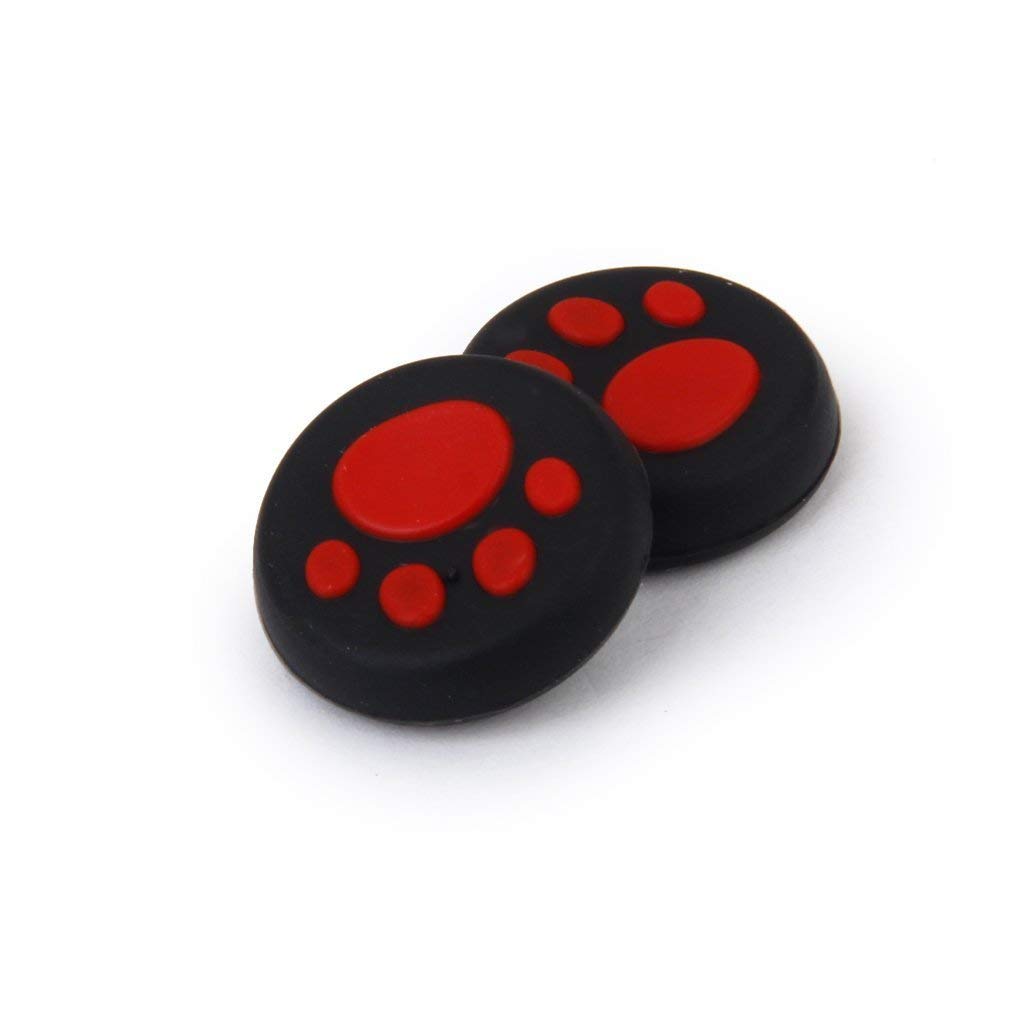 Vivi Audio Thumb Stick Grips Cap Cover Joystick Thumbsticks Caps For PS4 XBOX ONE XBOX 360 PS3 PS2 Red Cat Dog Paw