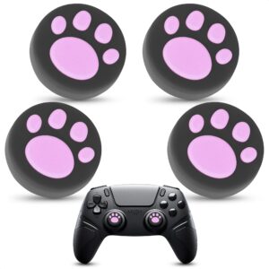 4Pcs Cat Paw Pink Ps4 Thumbstick Grips - Switch Thumb Grips Ps3 Controller Grips Switch Joystick Caps Ps4 Thumb Grips Xbox Joystick Grips - Xbox 360 Thumb Grips Ps4 Controller Joystick Grips