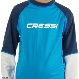 Cressi boys Long Sleeve Rash Guards, Blue, XL 14 15 years US