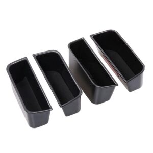 Vesul 4pcs Door Side Storage Box Compatible with Ford Fusion 2013 2014 2015 2016 2017 2018 2019 2020 Armrest Phone Container Door Organizer Handle Pocket ABS Tray Insert Glove Pallet