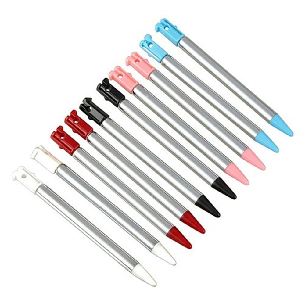 yueton Pack of 10 Retractable Replacement Metal Stylus Touch Pen, Compatible with Nintendo 3DS, 3DS XL, 3DS LL