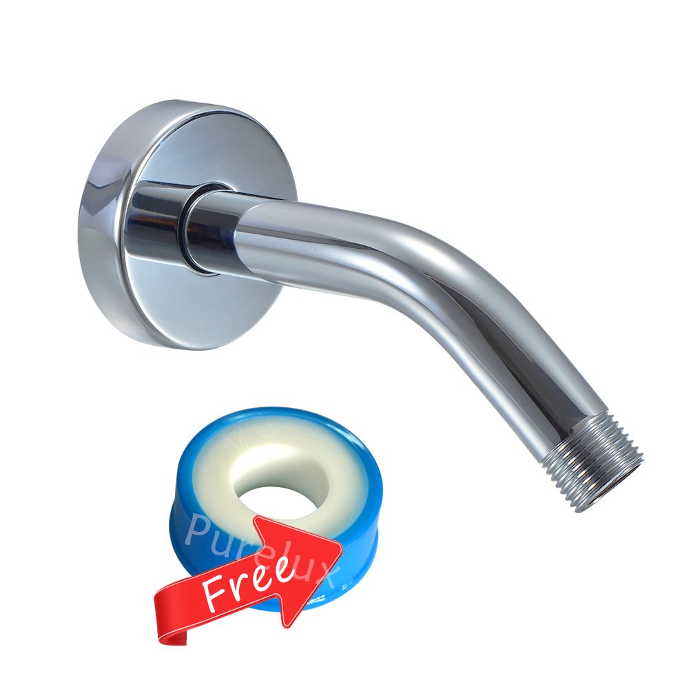 Purelux Universal Shower Arm 6 Inches Made of Stainless Steel in Chrome finish, Water Outlet PJ1002