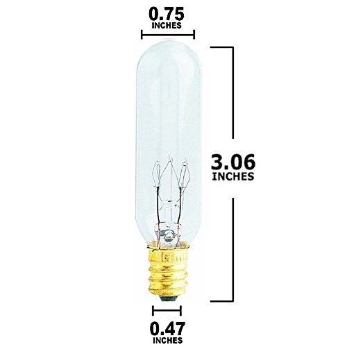 BULBMASTER Himalayan Light Bulb Replacement for Medium/Large Himalayan Salt Lamps Rocks Long Lasting Incandescent bulbs E12 Candelabra Base Dimmable Pack of 6 (25W-T6-6PK)