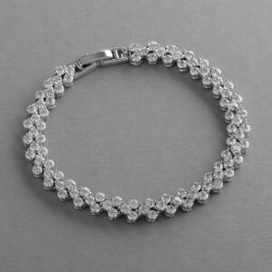 Mariell 6" Cubic Zirconia Wedding, Bridal or Prom CZ Tennis Bracelet, Petite Size for Smaller Wrist.