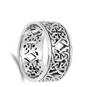 Women's Celtic Knot Eternity Fashion Ring .925 Sterling Silver Band Size 9