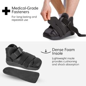 BraceAbility Closed Toe Medical Walking Shoe - Lightweight Broken Toe Cast Boot, Fractured Foot Brace for Metatarsal Stress Fracture, Post-op Bunion, Hammertoe Recovery - For Men or Women (S)