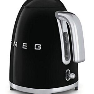 Smeg KLF01BLUS 50's Retro Style Aesthetic Electric Kettle, Black