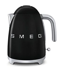 smeg klf01blus 50's retro style aesthetic electric kettle, black