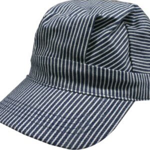 Daylight Sales Hickory Striped Train Engineer Railroad Hat - Adult - Mens - Blue [ht03-01]