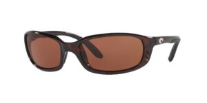 costa del mar men's brine readers oval sunglasses, tortoise/copper c-580p, 59 mm, 2.50