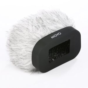 Movo WS-R30 Professional Furry Windscreen with Acoustic Foam Technology for Zoom H4n, H5, H6, Tascam DR-100 MKII and Sony PCM-D50 Portable Digital Recorders